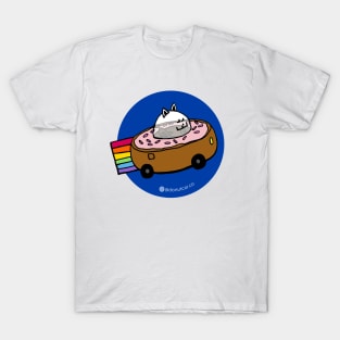 Donut Car - Rainbow Space Cat T-Shirt